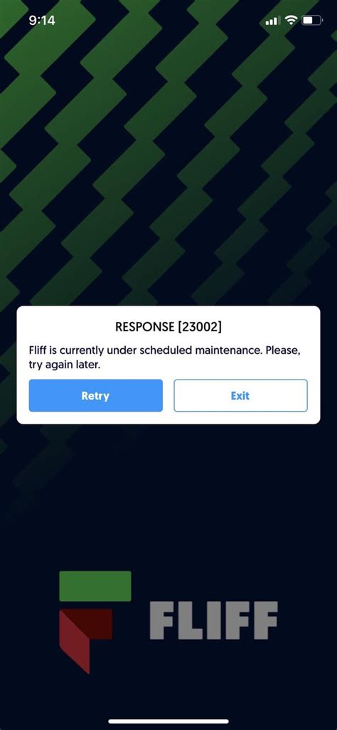 fliff under maintenance